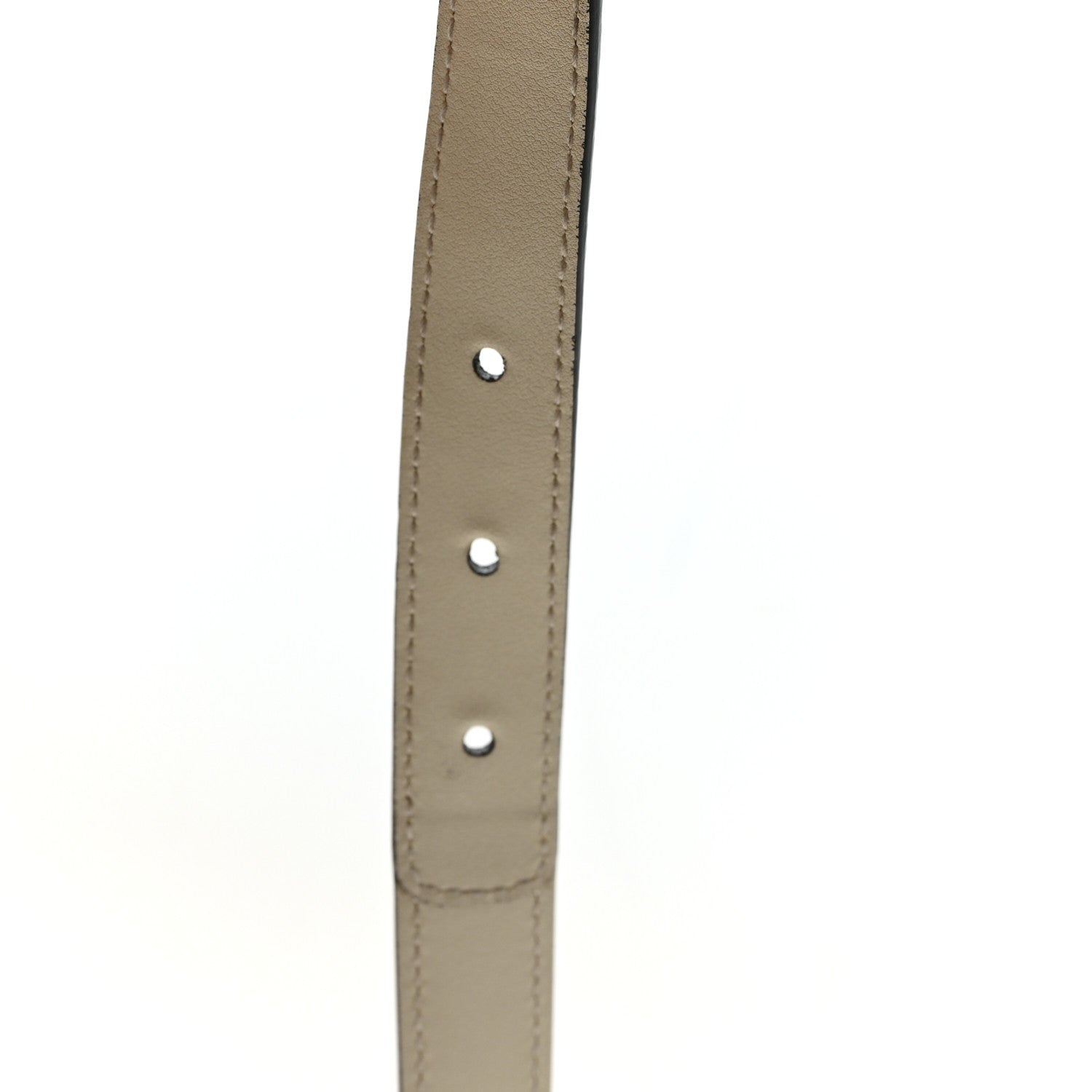 Gucci GG Supreme Monogram Matte Plutone Calfskin Double G 20mm Belt 75 30 Beige White New Acero 4 of 4