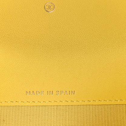 Chanel Lambskin Quilted Chanel 19 Flap Card Holder Yellow 7 of 8