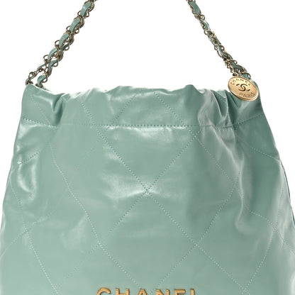 Chanel Shiny Calfskin Quilted Chanel 22 Light Green 9 of 11
