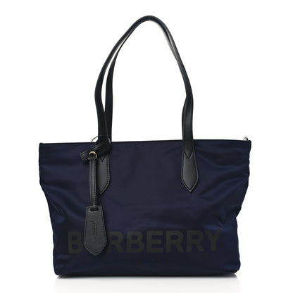 Burberry Nylon Logo Small Ardwell Tote Navy 1 of 8