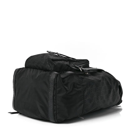 Gucci Nylon Monogram Medium Light Double Buckle Backpack Black 12 of 14