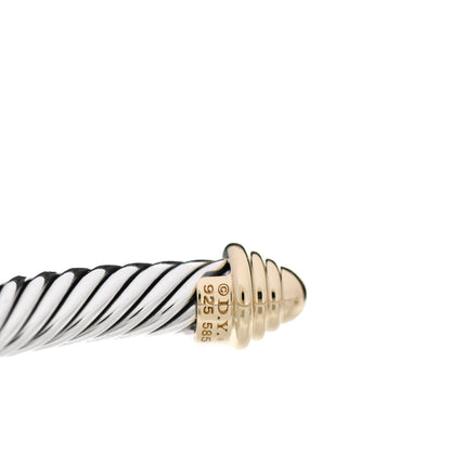 David Yurman Sterling Silver 14K Yellow Gold 5mm Cable Classics Bracelet 3 of 3