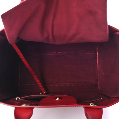 Chanel Caviar Small Studded Deauville Tote Red 4 of 4