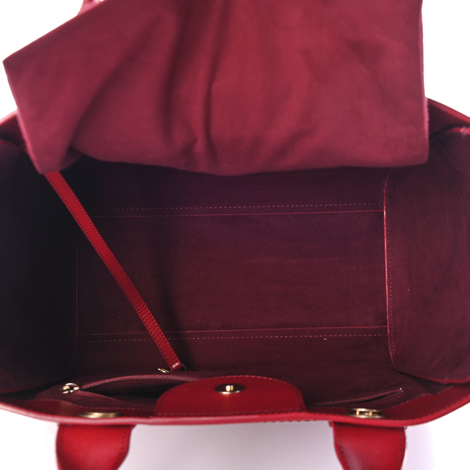 Chanel Caviar Small Studded Deauville Tote Red 5 of 5