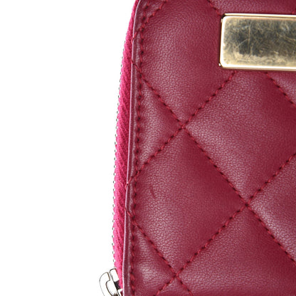 Chanel Lambskin Quilted Small Trendy CC Zip Around Wallet Dark Pink 10 of 10