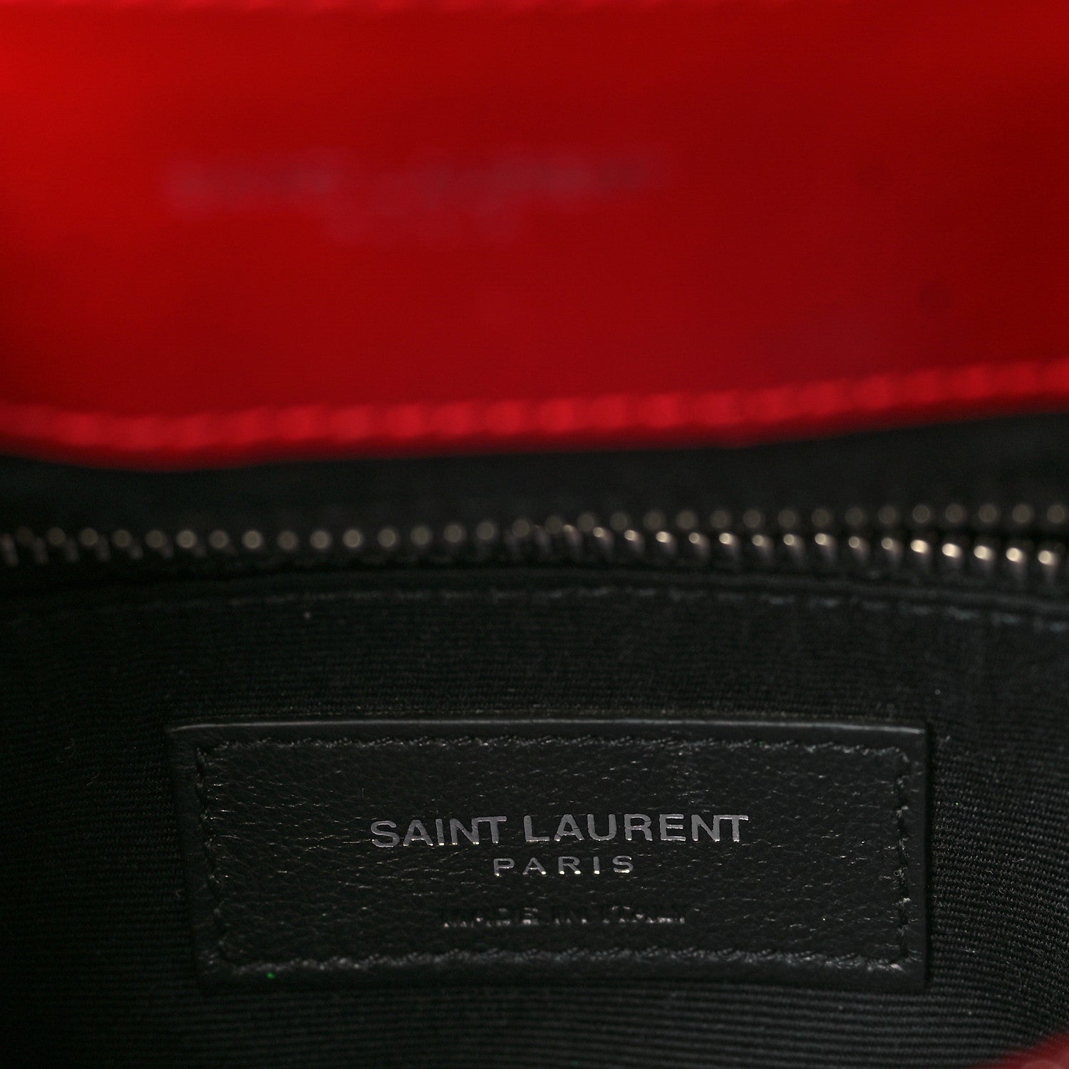 Saint Laurent Calfskin Y Quilted Monogram Medium Loulou Chain Satchel Lipstick Red 6 of 6