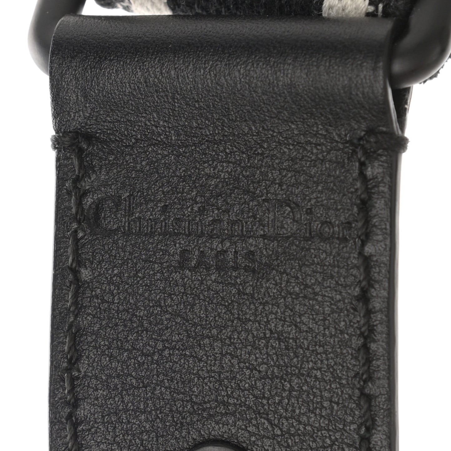 Canvas Embroidered Shoulder Strap Black Ultramatte