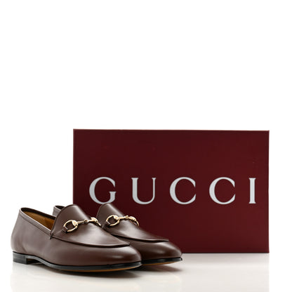 Gucci Calfskin Womens Jordaan Loafers 37.5 Sweet Chestnut 10 of 10