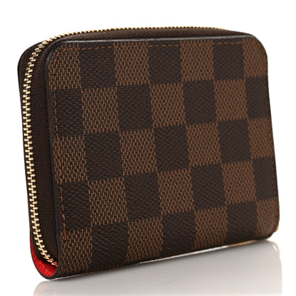 Louis Vuitton Damier Ebene 2021 Christmas Animation London Zippy Coin Purse Red 3 of 9