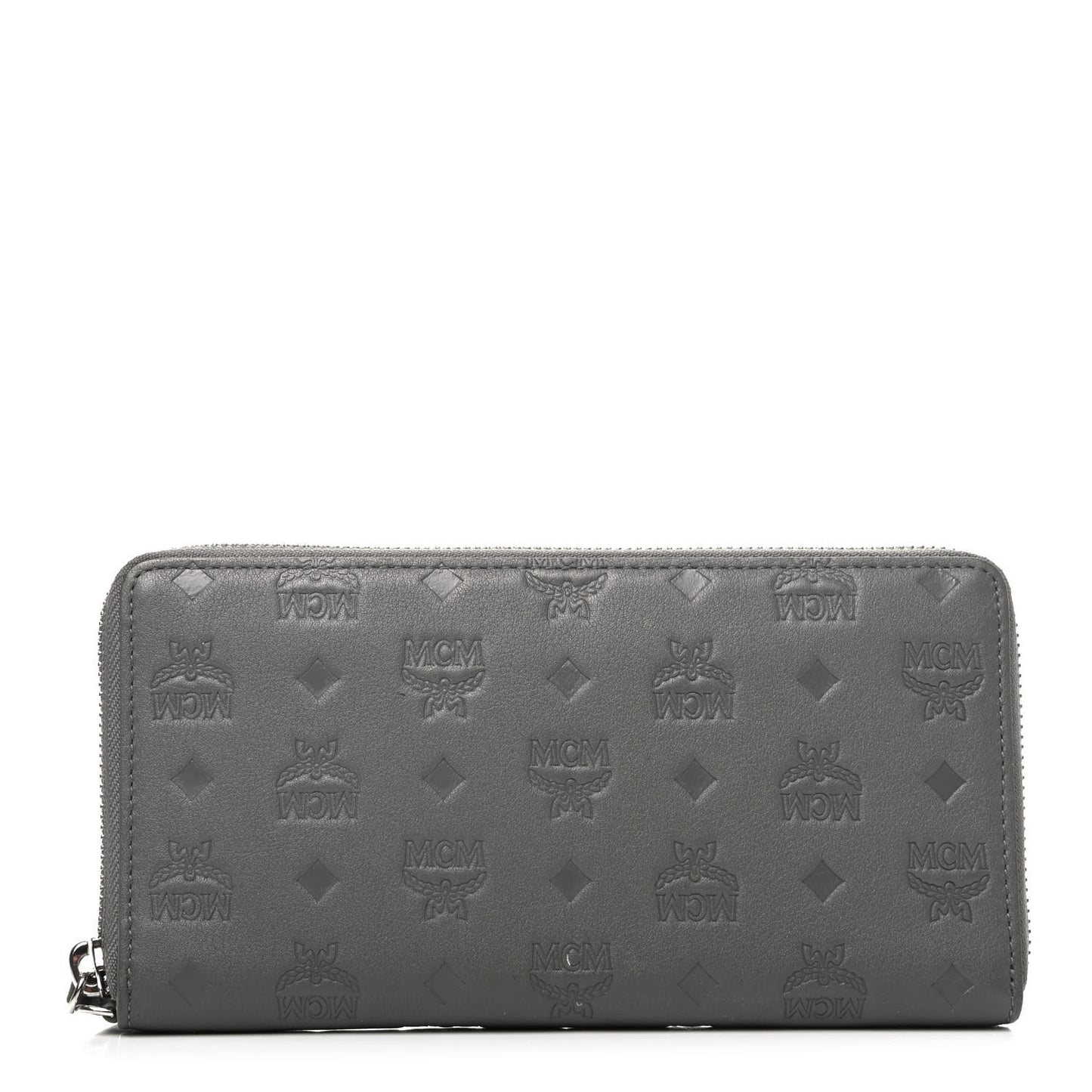 Calfskin Ottomar Monogram Klara Zip Wallet Grey