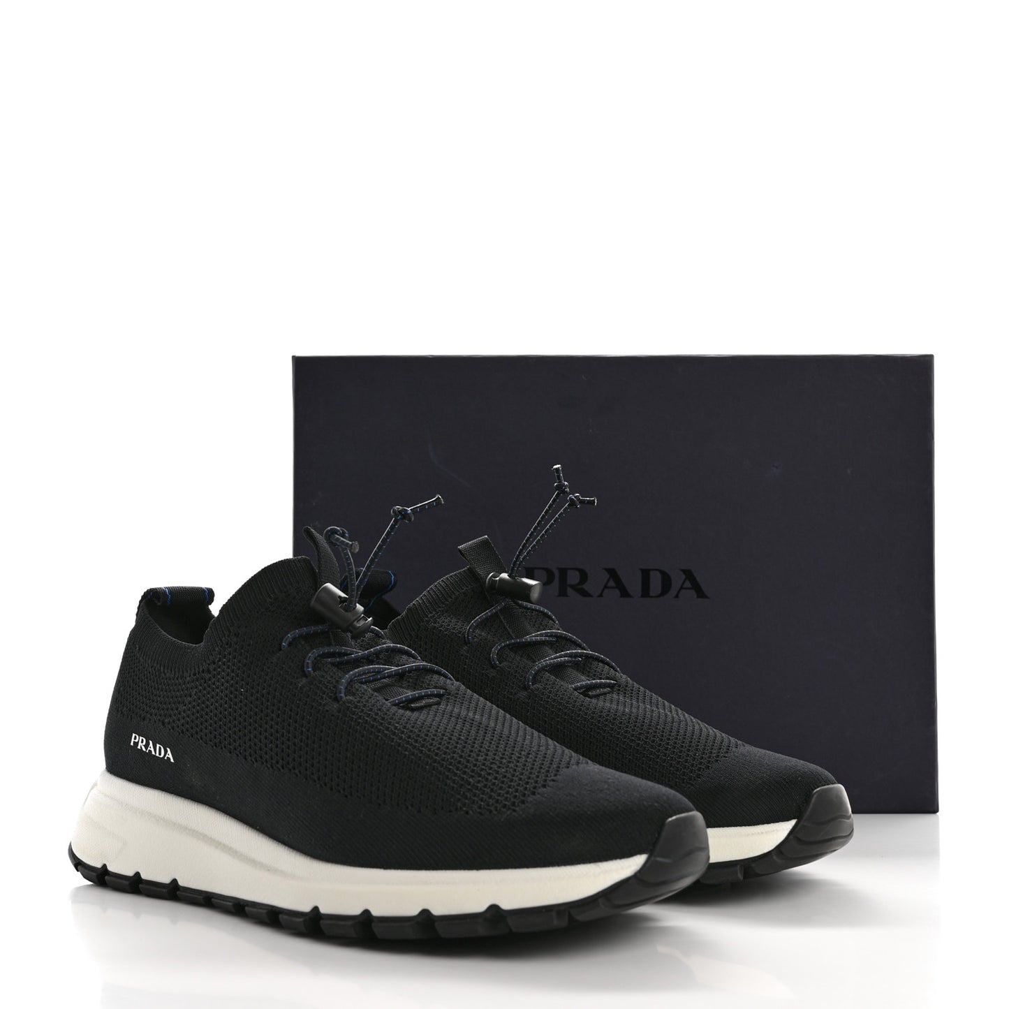 Rubber Knit Fabric Mens Calzature Uomo Sneakers 8 Black Bluette