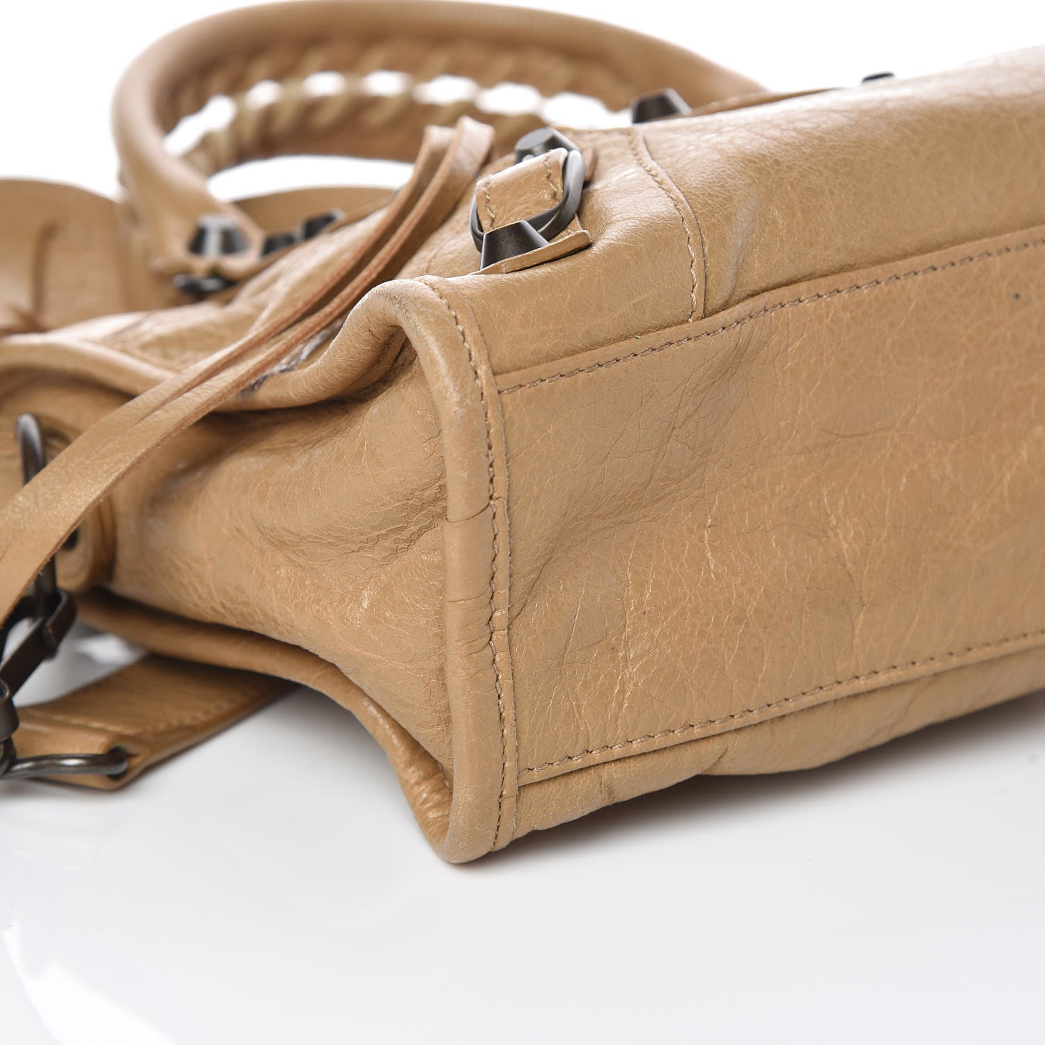 Balenciaga Agneau Classic Hardware Mini City Beige Nougatine 5 of 11