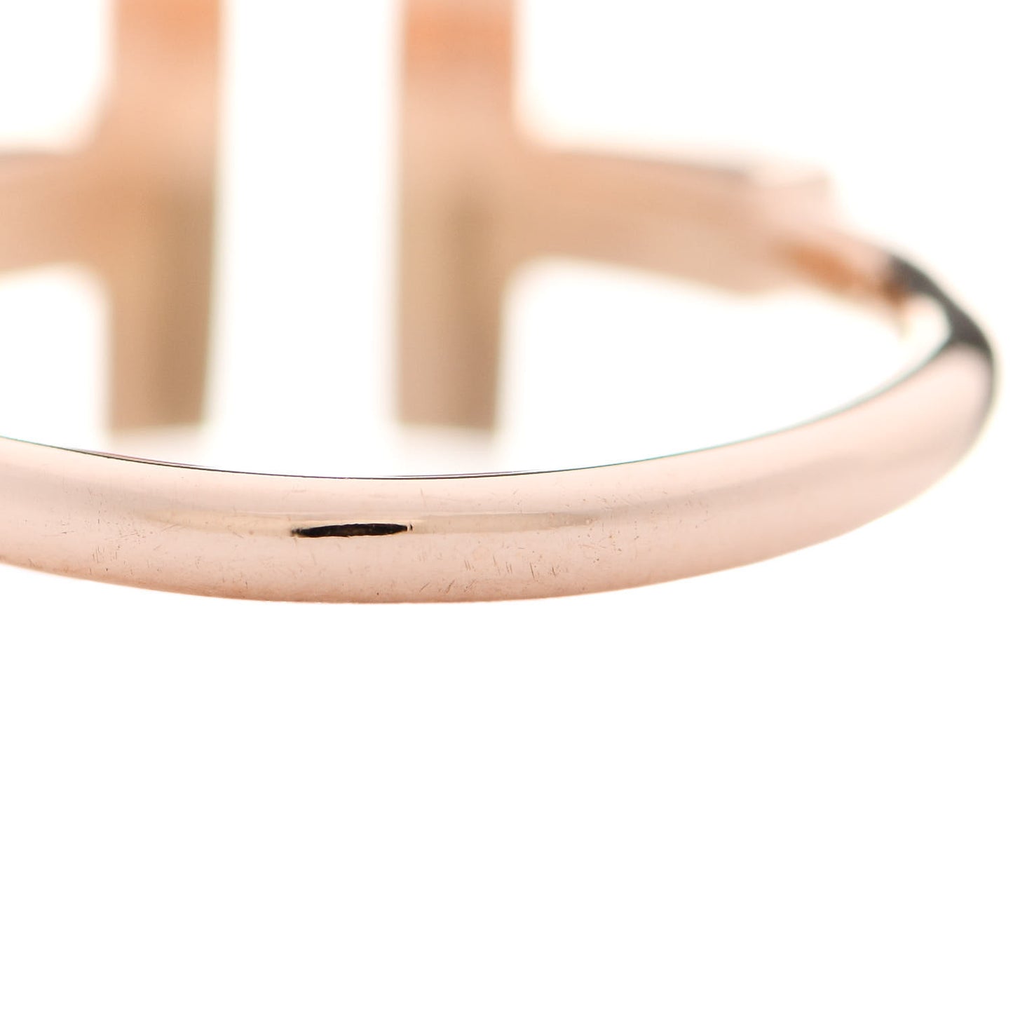 18K Rose Gold Diamond Mother of Pearl T Wire Ring 53 6.5