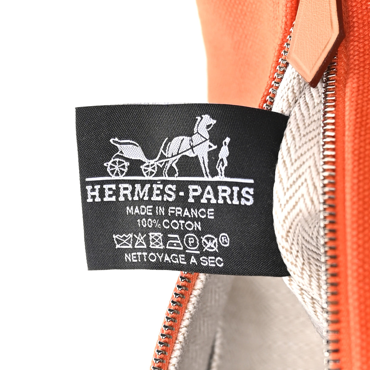 Hermes Canvas Small Bride-A-Brac Pouch Orange Burgundy 7 of 8