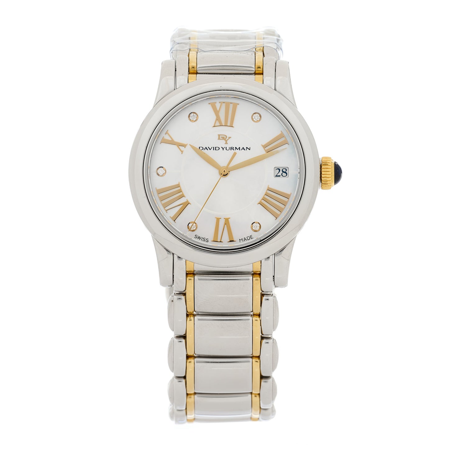Stainless Steel 18K Rose Gold Diamond Mother of Pearl 38mm Classic Quartz Watch