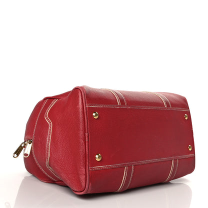 Louis Vuitton Tobago Leather Carryall Red 3 of 12
