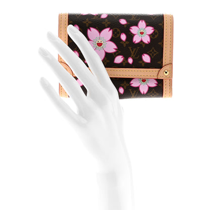 Louis Vuitton LV X TM Monogram Cherry Blossom Victorine Wallet Sakura Brown 2 of 7
