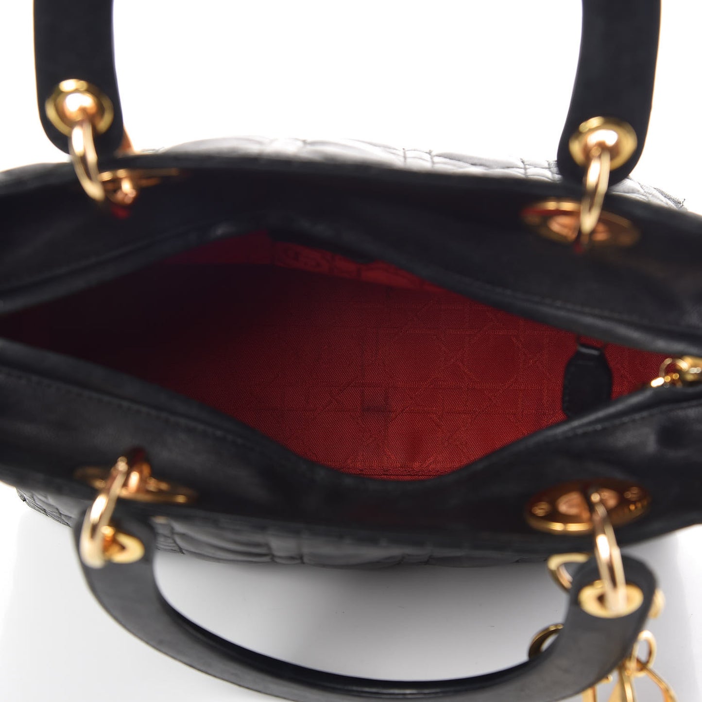 Lambskin Cannage Medium Lady Dior Black