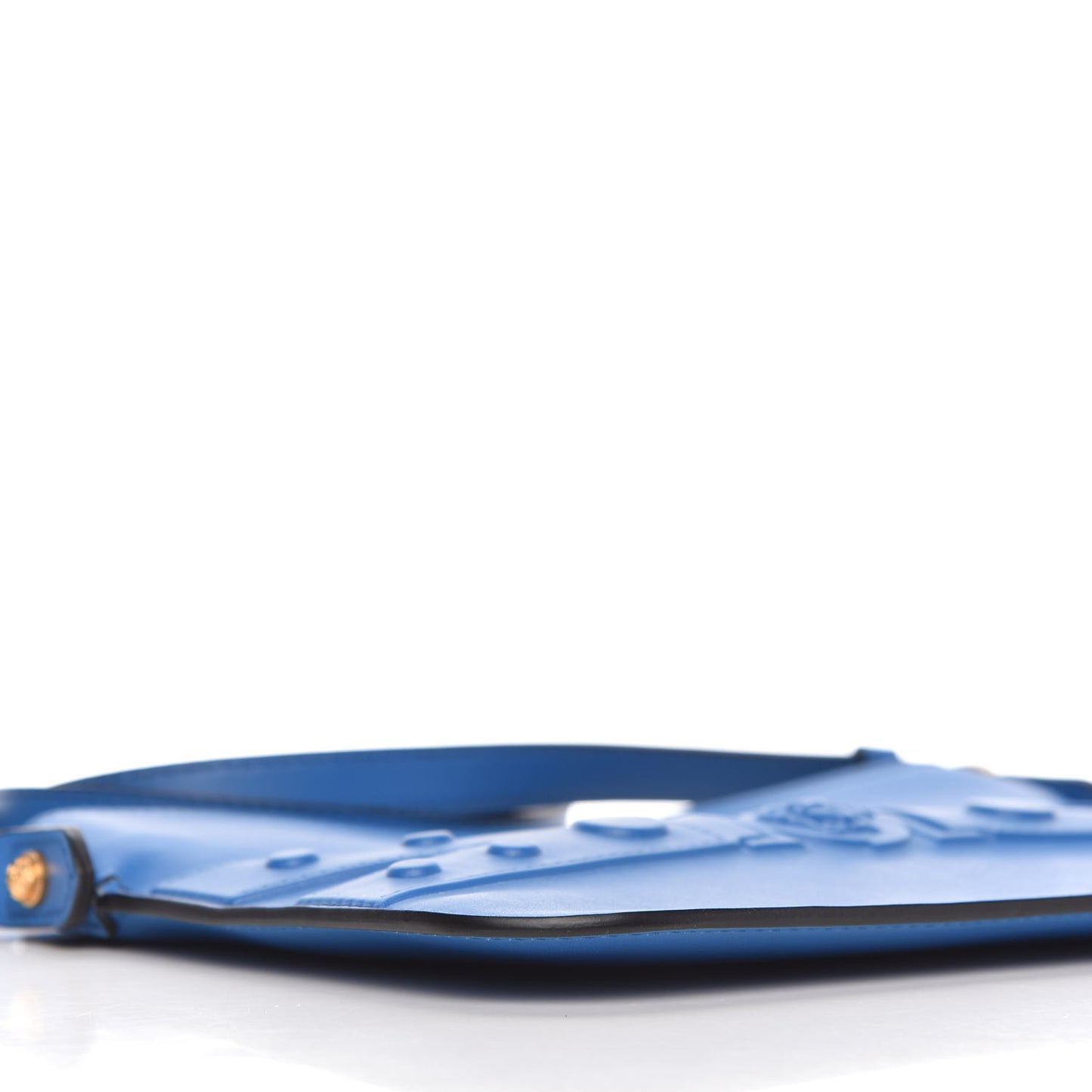 Supple Calfskin Tribute X Crossbody Pouch Blue