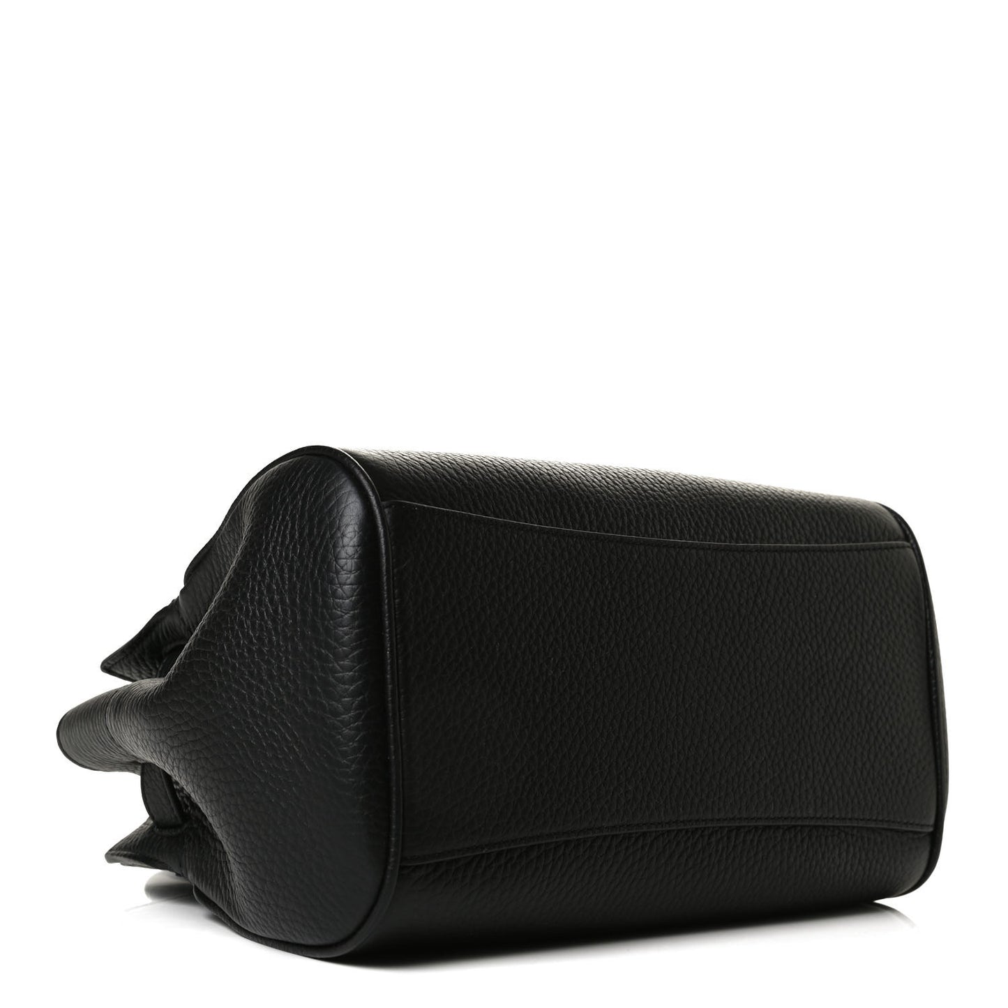 Heavy Grain Small Belted Bayswater Tote Black