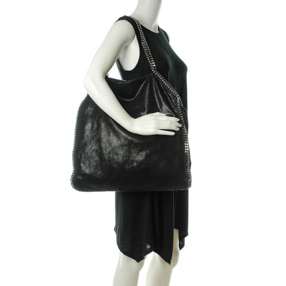 Stella McCartney Shaggy Deer Big Falabella Tote Black 2 of 9
