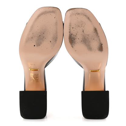 Gucci Nappa Horsebit 75mm Slide Sandals 39.5 Black 6 of 12