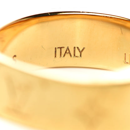 Louis Vuitton Brass Monogram Engraved Nanogram Ring S Gold 7 of 9