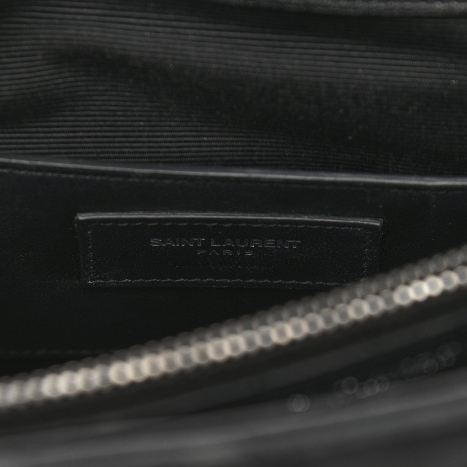 Saint Laurent Sheepskin Matelasse Chevron Monogram Large College Satchel Black 7 of 17