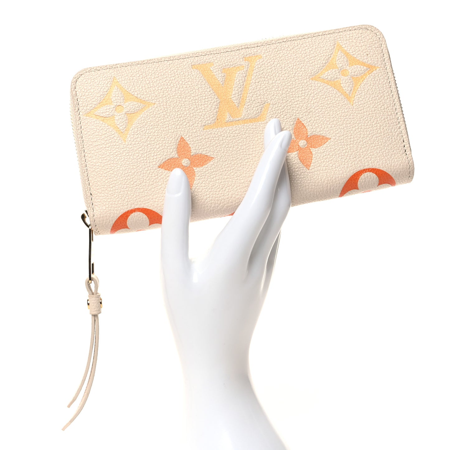 LOUIS VUITTON Empreinte Monogram Giant By The Pool Zippy Wallet Cream Saffron