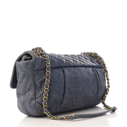 Chanel Iridescent Calfskin Large Chic Quilt Flap Dark Blue 2 of 9