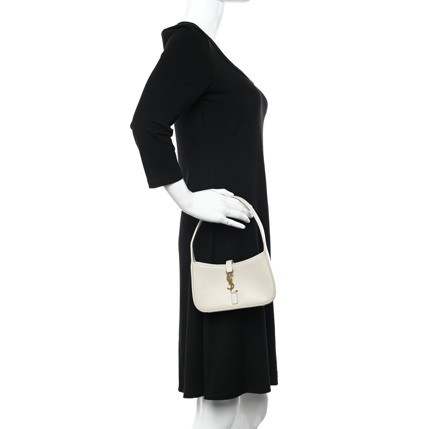 Saint Laurent Smooth Calfskin Le 5 A 7 Mini Hobo Crema Soft 2 of 12