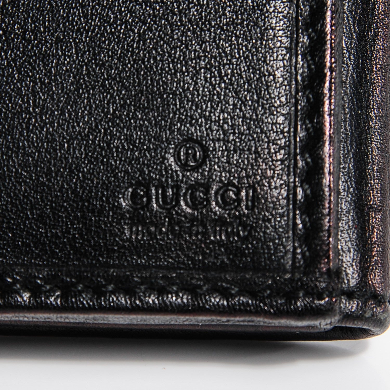 Gucci Calfskin Britt French Flap Wallet Black 6 of 7