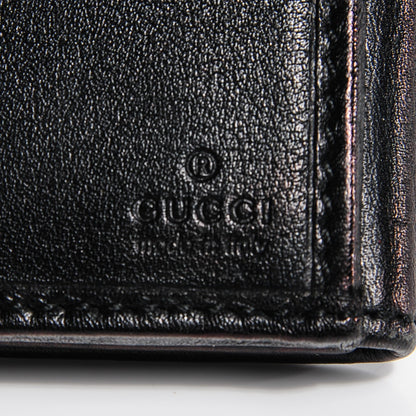 Gucci Calfskin Britt French Flap Wallet Black 6 of 7