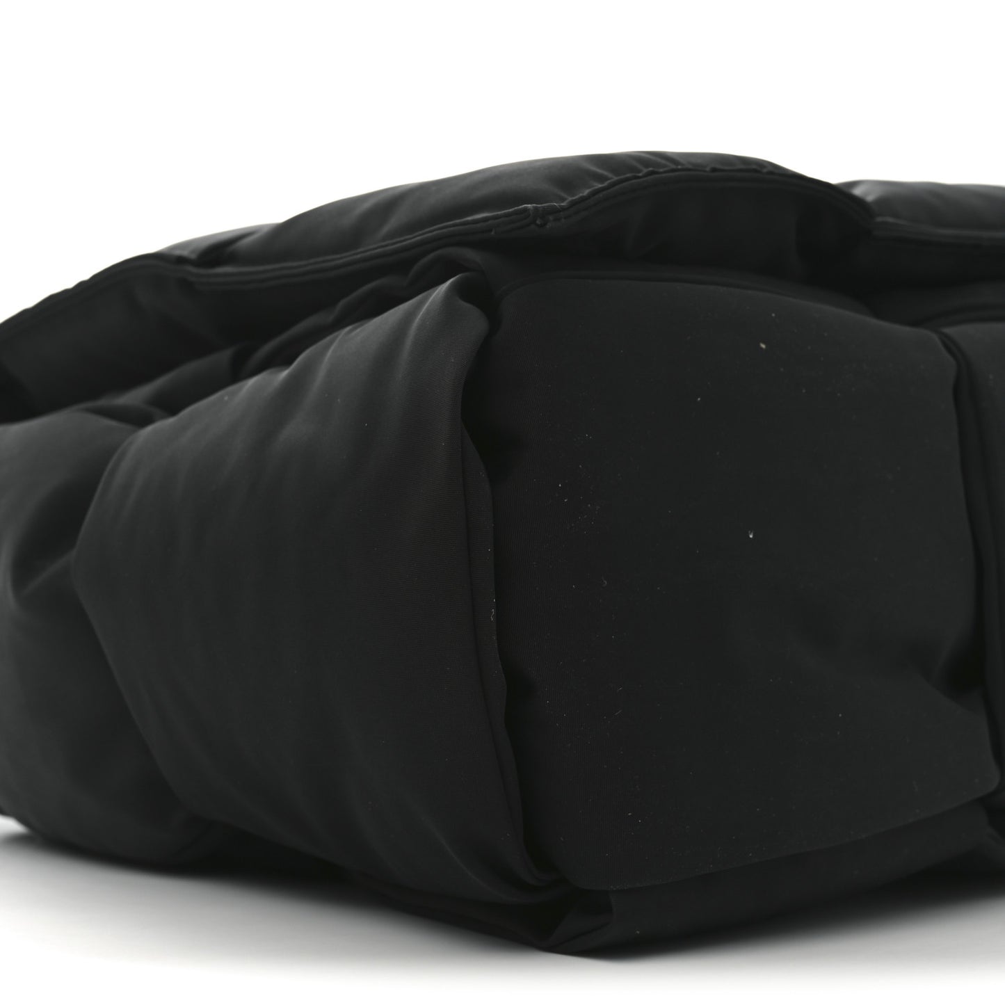 Nylon Intrecciato Padded Tech Maxi Cassette Bag Black