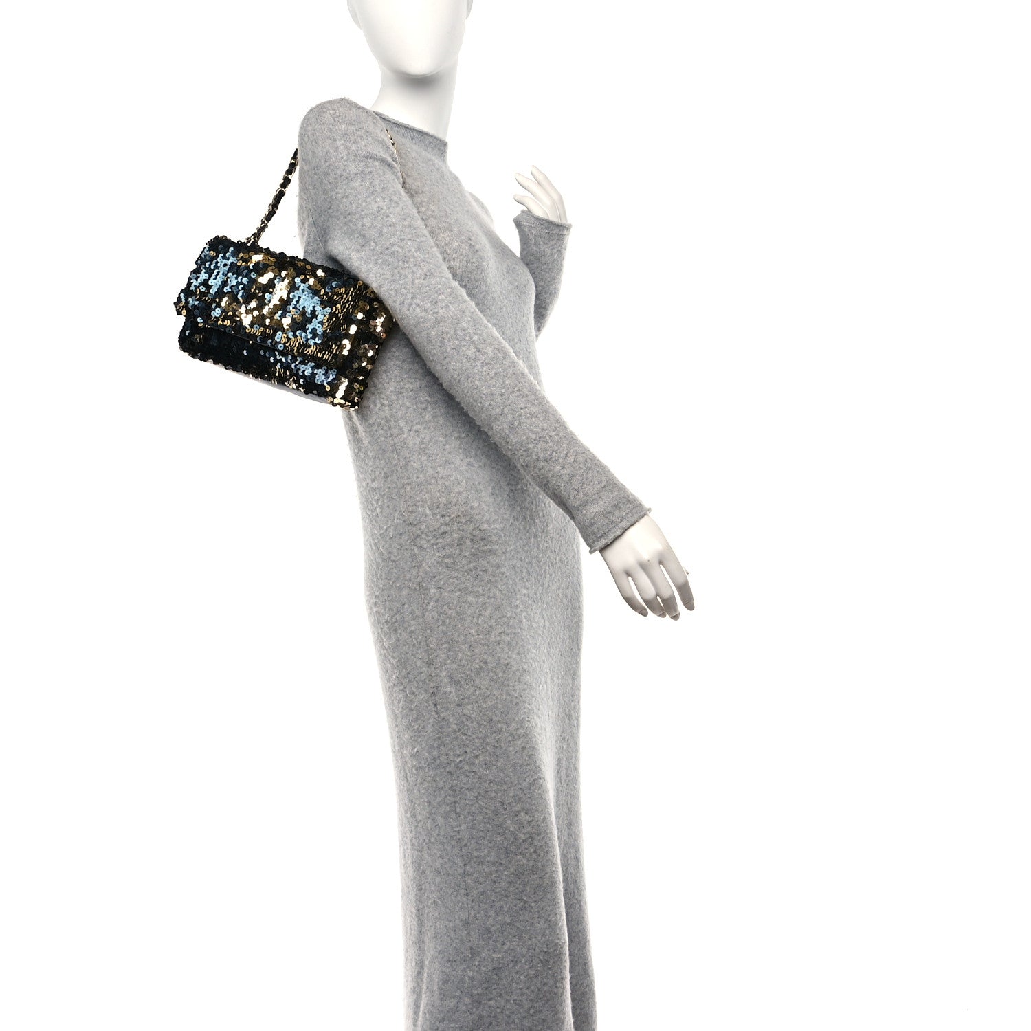 Chanel Sequin Summer Night Flap Black Gold 2 of 10