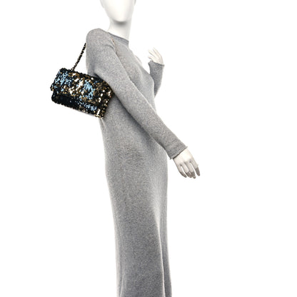 Chanel Sequin Summer Night Flap Black Gold 2 of 10