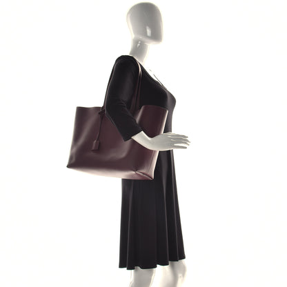 Saint Laurent Calfskin Large Shopping Tote Bordeaux 2 of 10