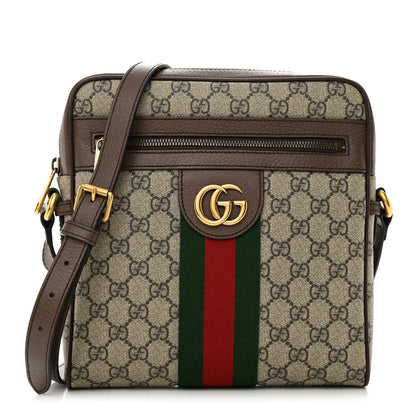 Gucci GG Supreme Monogram Web Small Ophidia Messenger Bag Brown 1 of 11