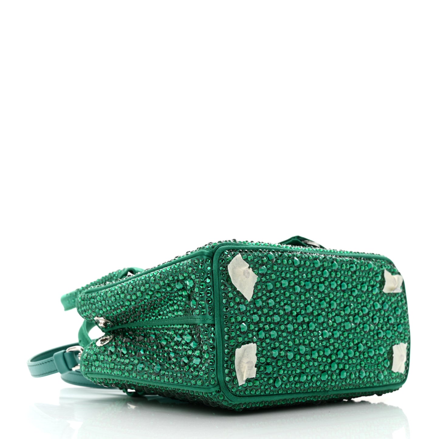 Satin Crystal Mini Galleria Double Zip Tote Mango