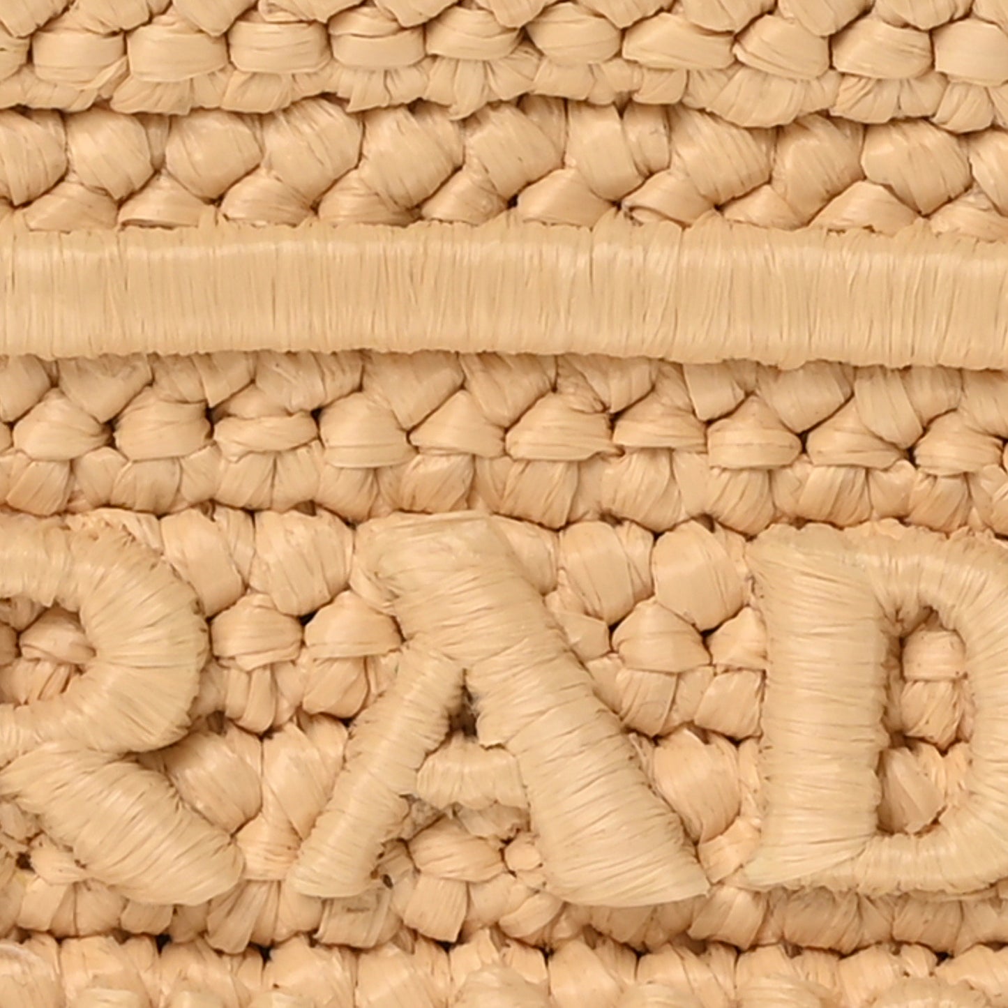 Yarn Raffia Effect Crochet Triangle Shoulder Bag Naturale