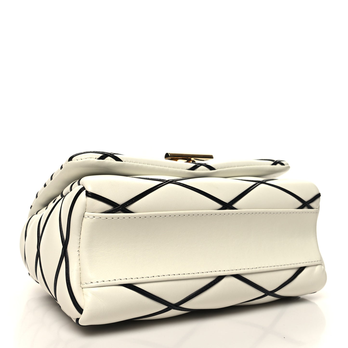 Lambskin Malletage Top Handle GO-14 MM White Black
