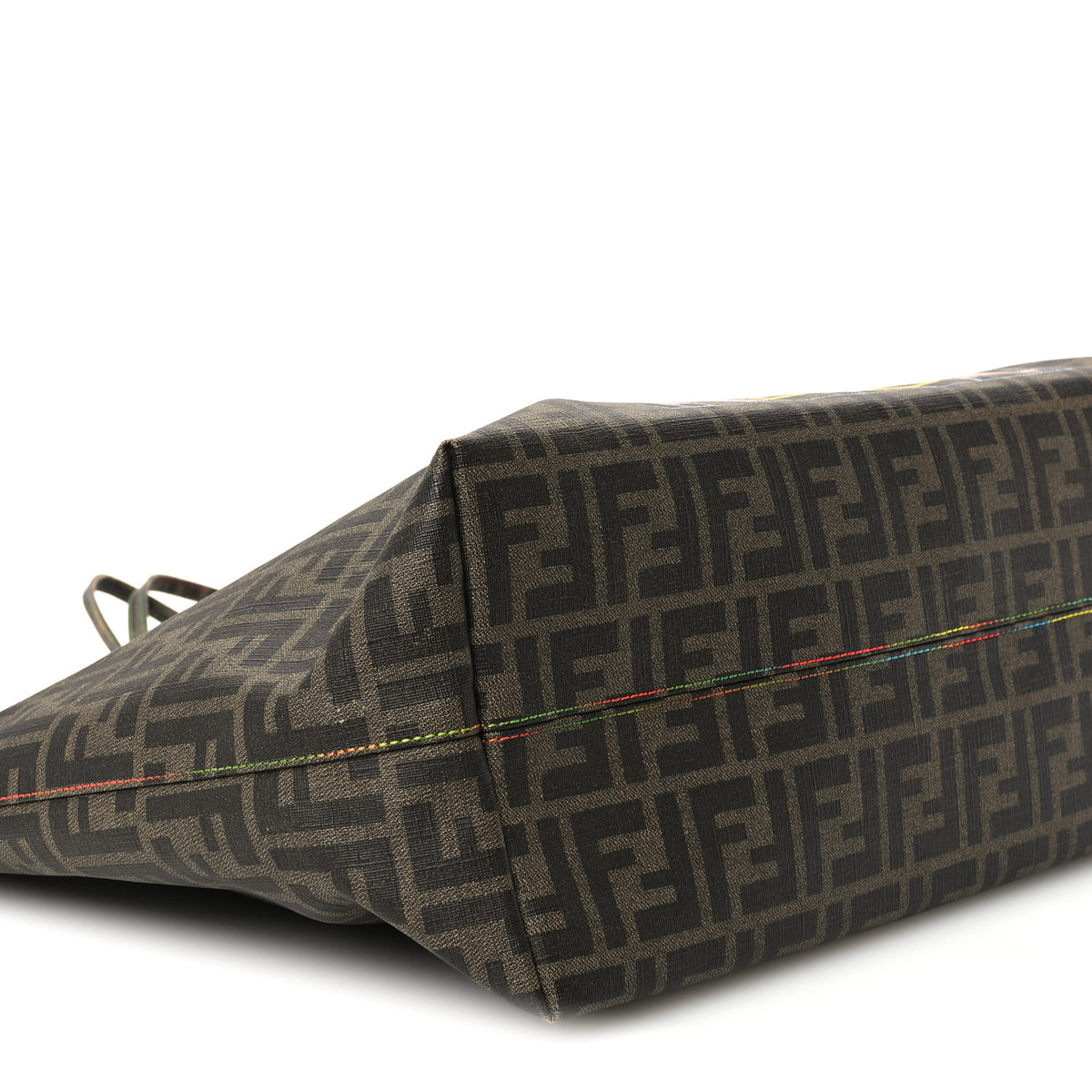 Fendi Zucca Spalmati Print Large Roll Tote Tobacco Multicolor 10 of 11