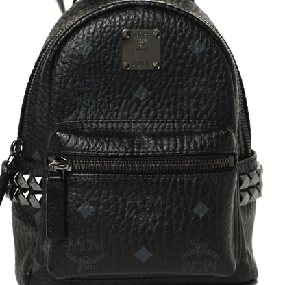 MCM Visetos Side Stud X-Mini Stark Bebe Boo Backpack Black 9 of 13