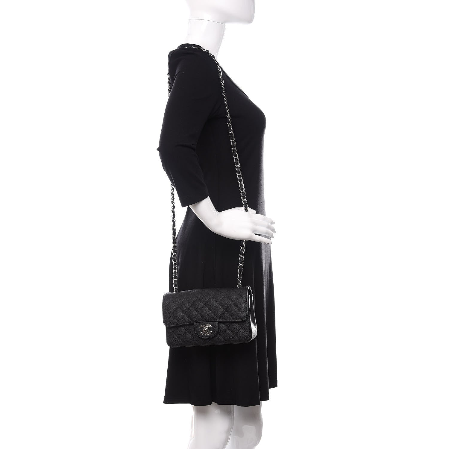 Chanel Caviar Quilted Mini Rectangular Flap Black 2 of 11