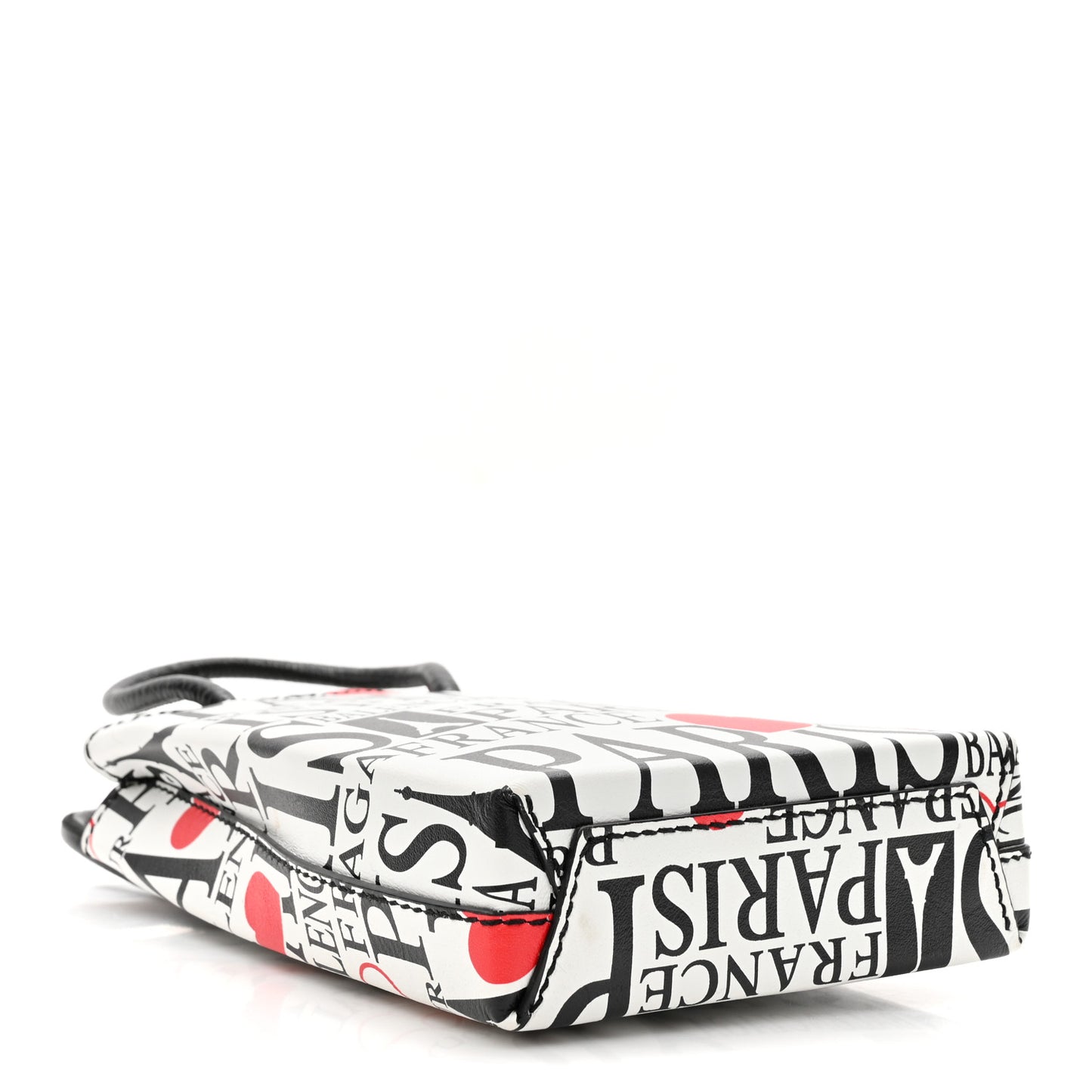 Calfskin Bonjour Paris Print Shopping Phone Holder Bag Paris Bonjour