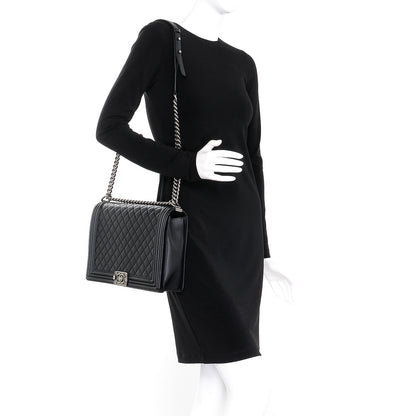 Chanel Lambskin Quilted Large Boy Flap Black 2 of 8