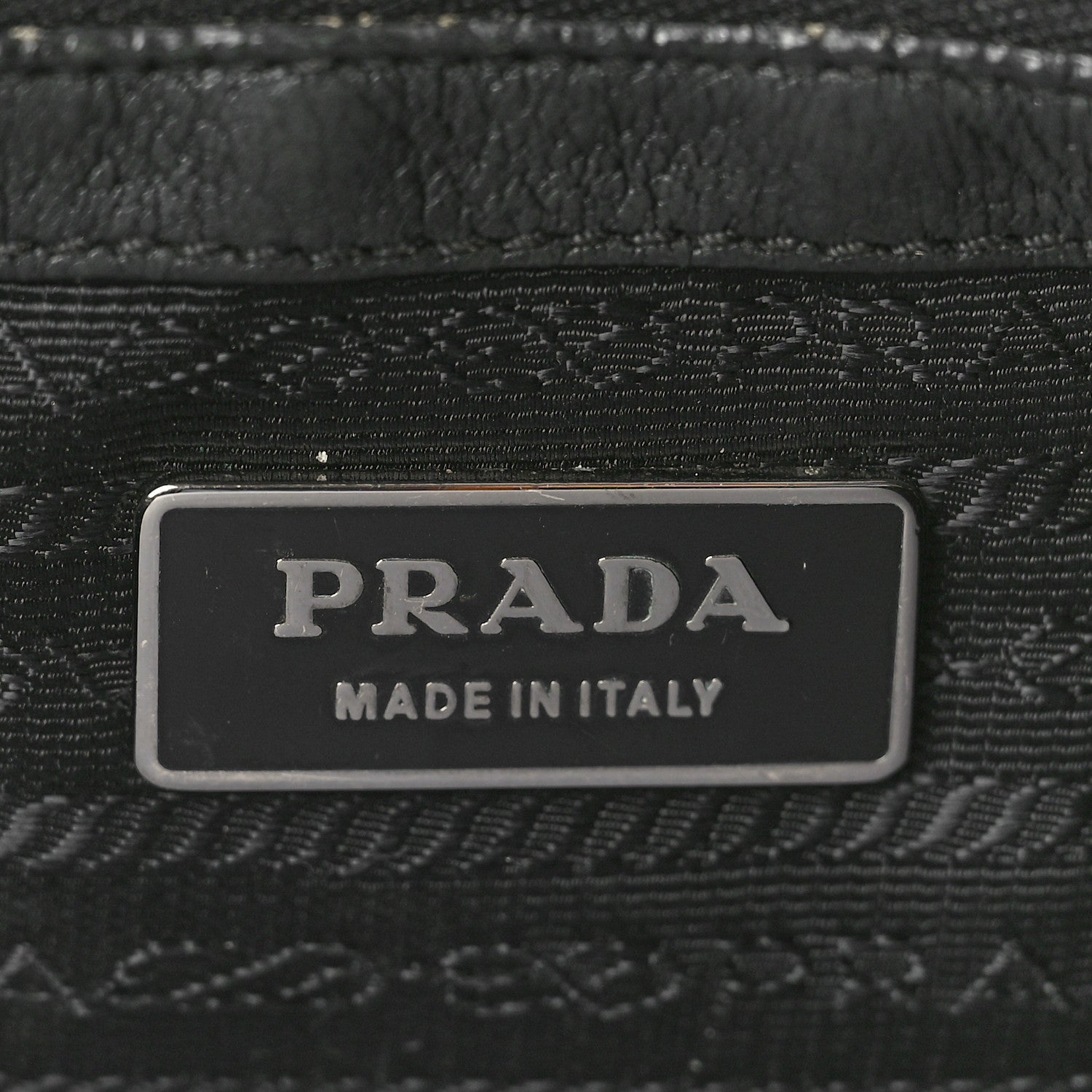 Prada Tessuto Nylon Nappa Braided Gaufre Shopping Satchel Black 6 of 9
