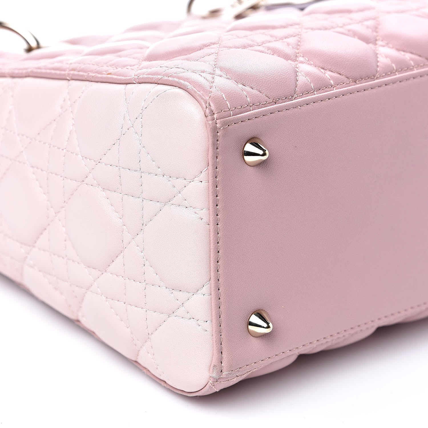 Christian Dior Lambskin Cannage Medium Tri-Color Lady Dior Rose Pale 8 of 14