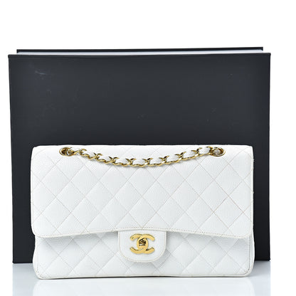 Chanel Caviar Quilted Medium Double Flap White 19 of 19
