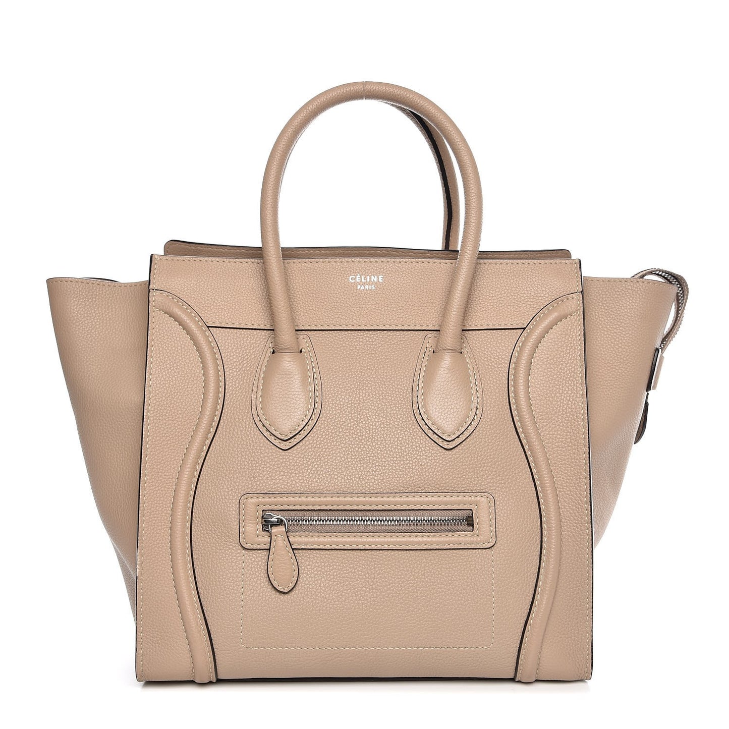 Drummed Calfskin Mini Luggage Dune